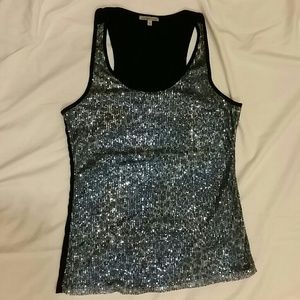SOLD. Sequin & leopard print Charlotte Russe tank